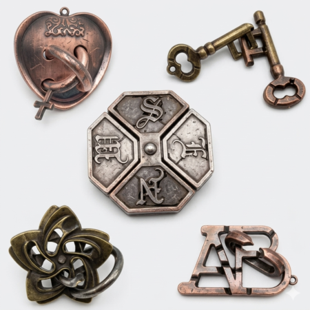 Creative Classic IQ Metal Brain Teaser Magic Baffling Puzzles Game Toys for Children Adults Funny Kids Gifts